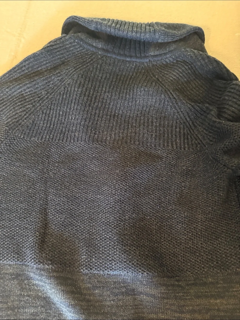 Men's Navy Shawl Collar Button-Up Sweater